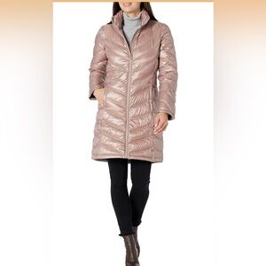 Calvin Klein NWOT Chevron Quilted Packable Down Jacket size L